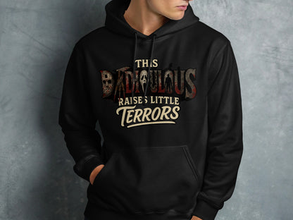 This Dad Raises Little Terrors Hoodie product