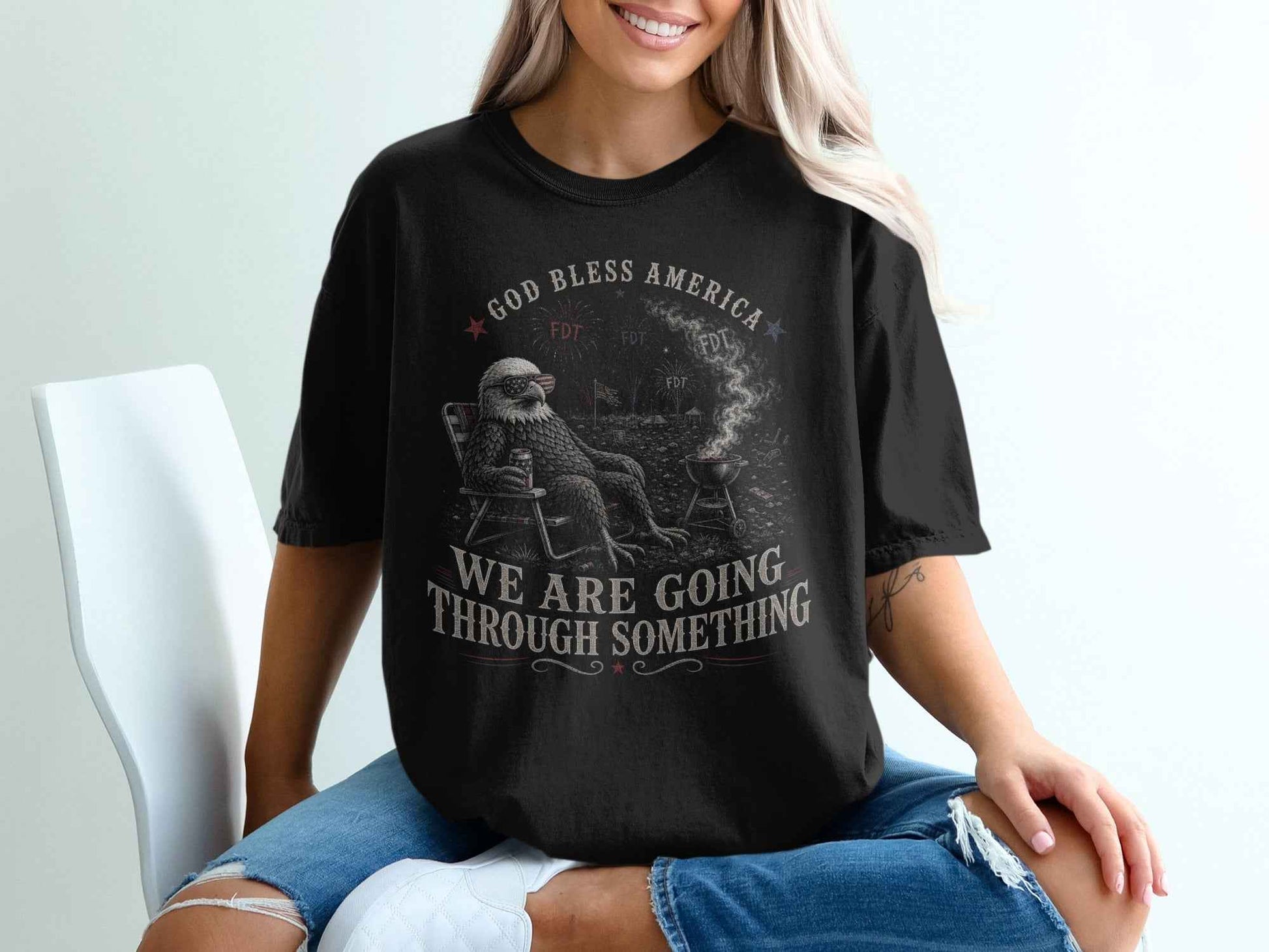 Reclining Eagle 'Going Through Something' T-Shirt