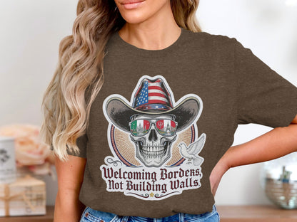 Welcoming Borders Not Building Walls Graphic T-shirt product