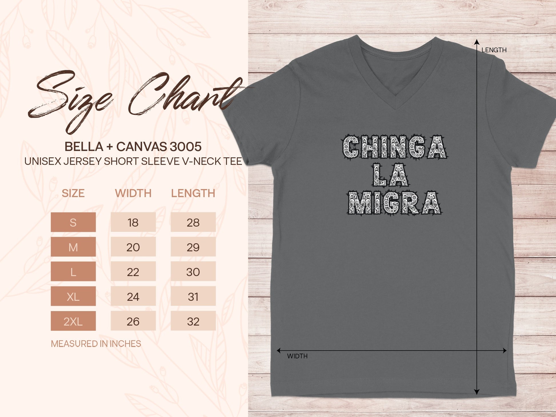 Chinga La Migra Graphic Print Short Sleeve V-Neck Tee product