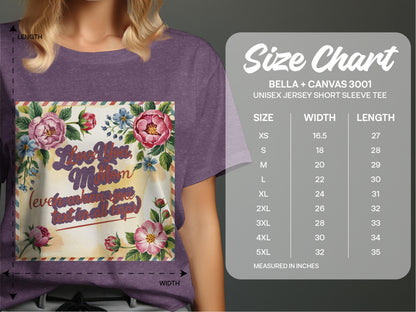 Love You Mom Floral Graphic Unisex Short Sleeve Tee product