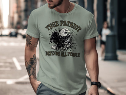 True Patriot Defends All People Graphic Tee