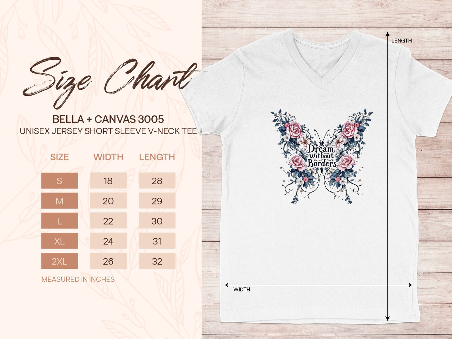 Dream Without Borders Butterfly Design Shirt product