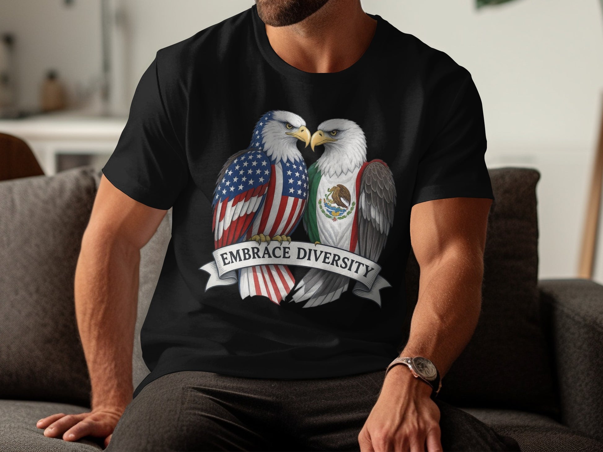 Embrace Diversity Bald Eagles Graphic T-shirt product