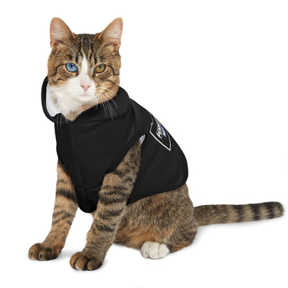 Fashionable Black Hooded Cat Sweatshirt Pet Apparel
