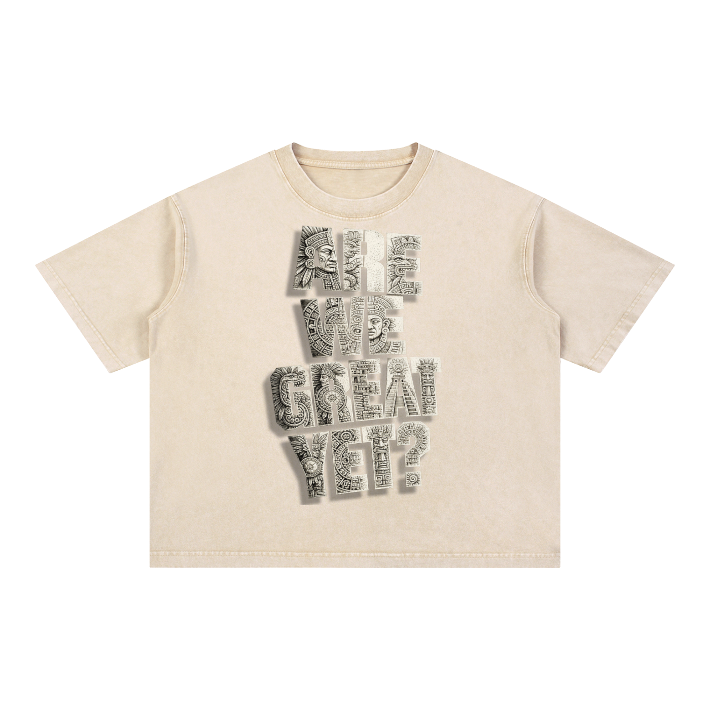 Are We Great Yet with Subtle FDT Mineral Wash Boxy Cotton T-ShirtAre