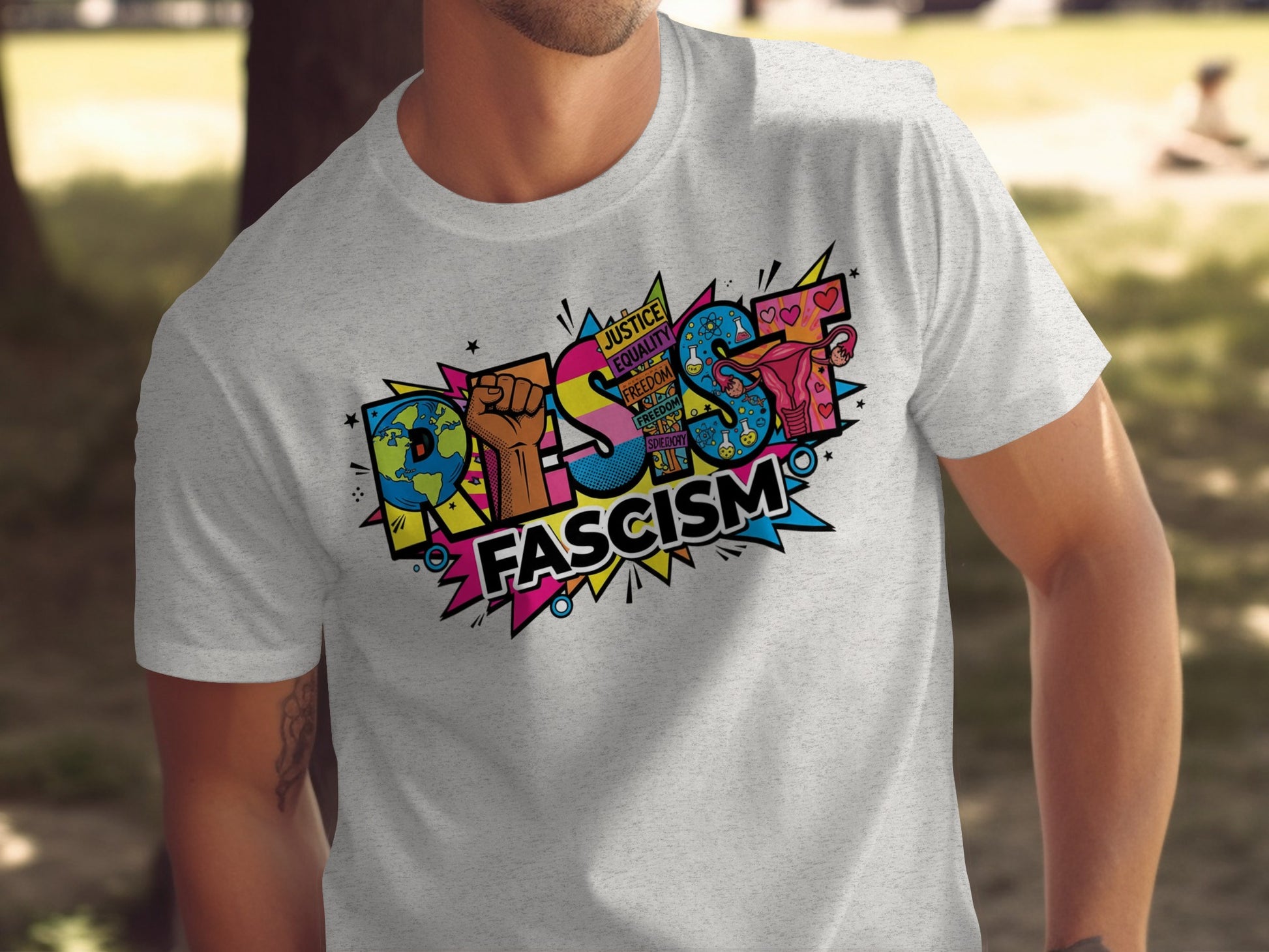 Resist Fascism Graphic T-shirt Bold Statement product
