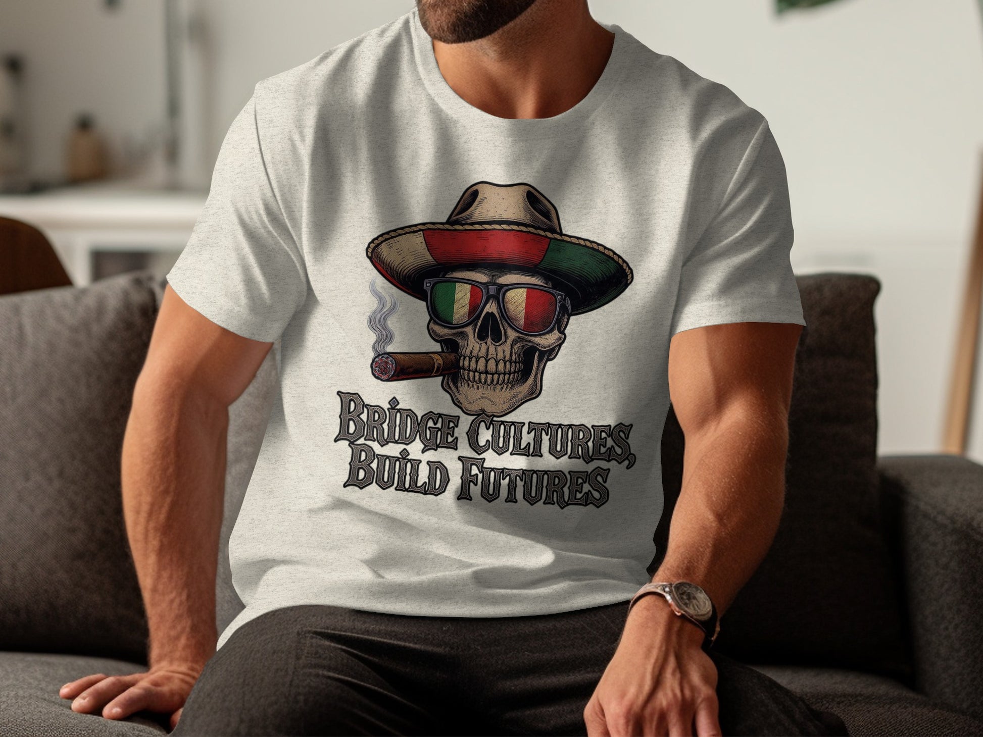 Bridge Cultures Build Futures Skull Graphic product type