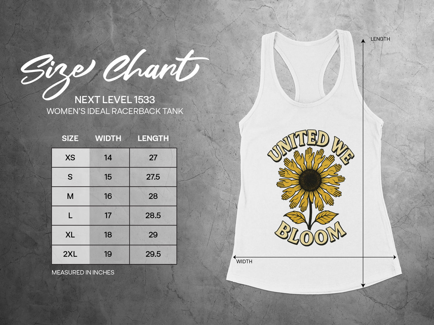 United We Bloom Women's Racerback Tank Top