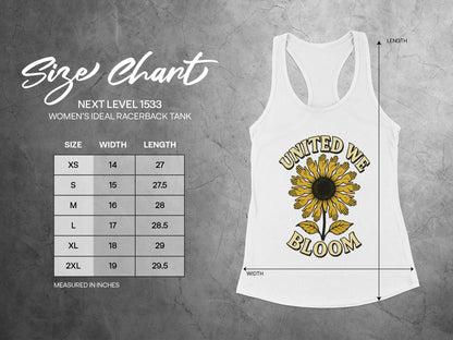 United We Bloom Women's Racerback Tank Top