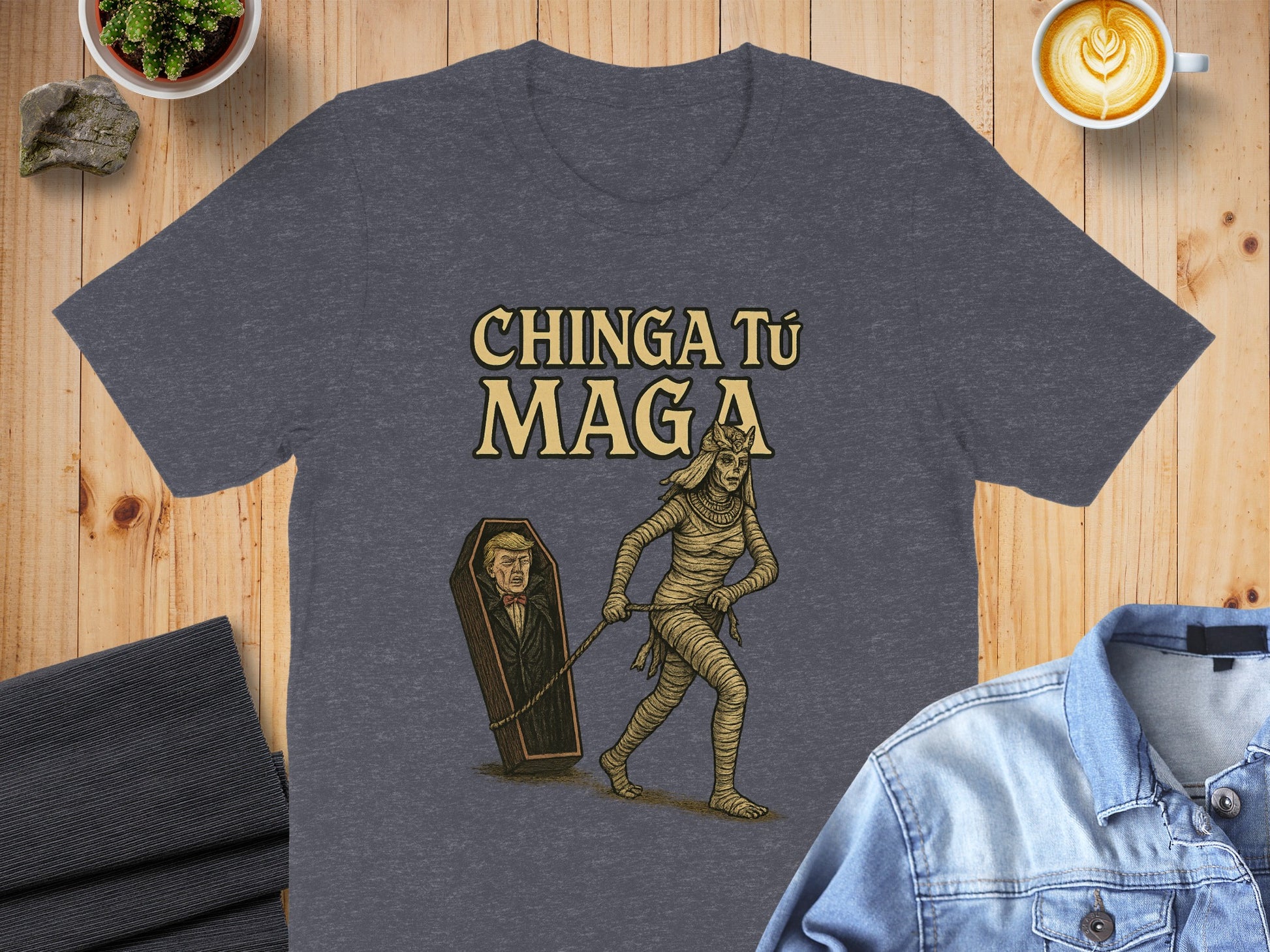 Chinga Tu Maga Mummy Graphic Tee Shirt product type