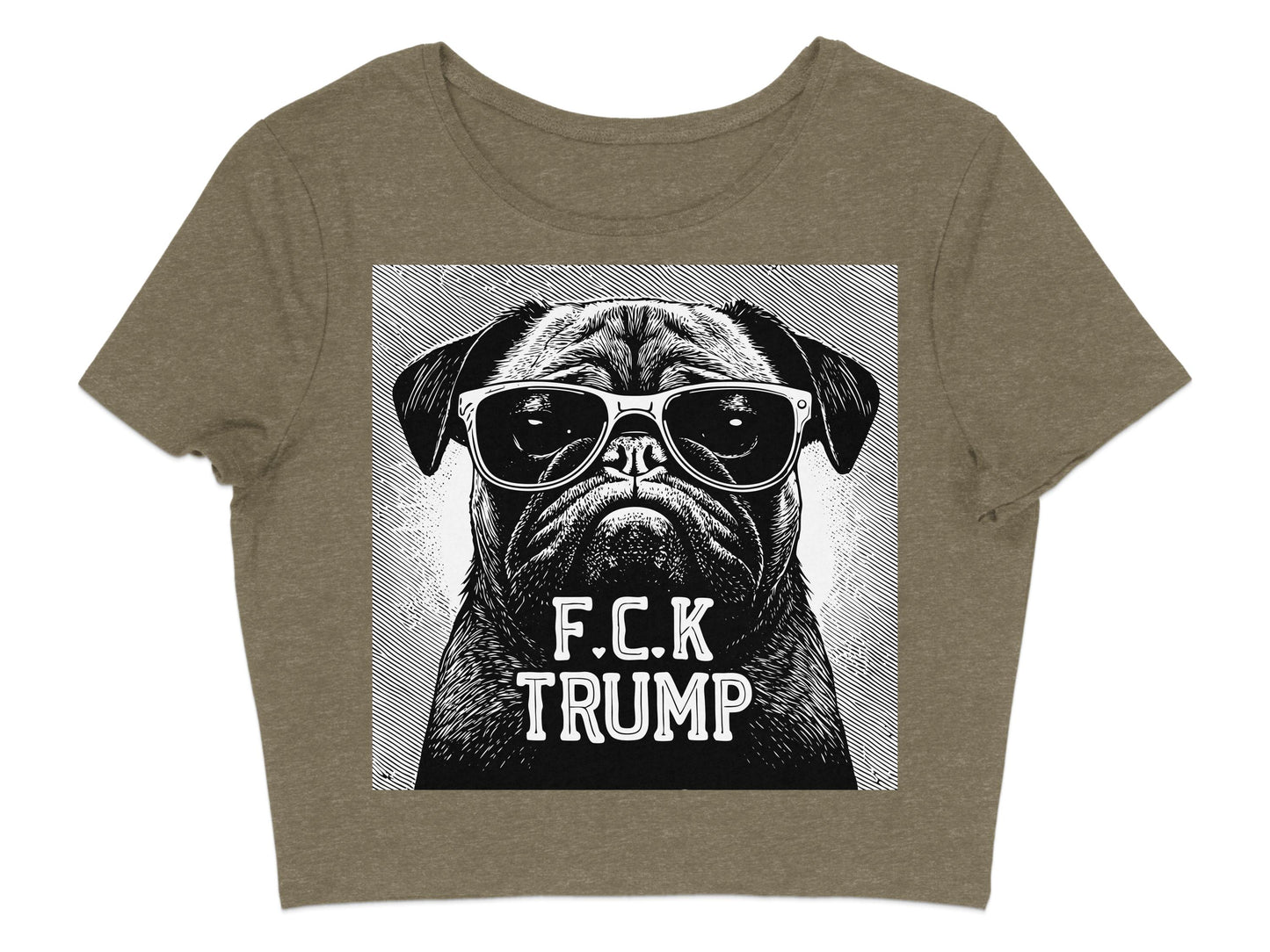 F C K Trump Graphic Pug T Shirt Statement product