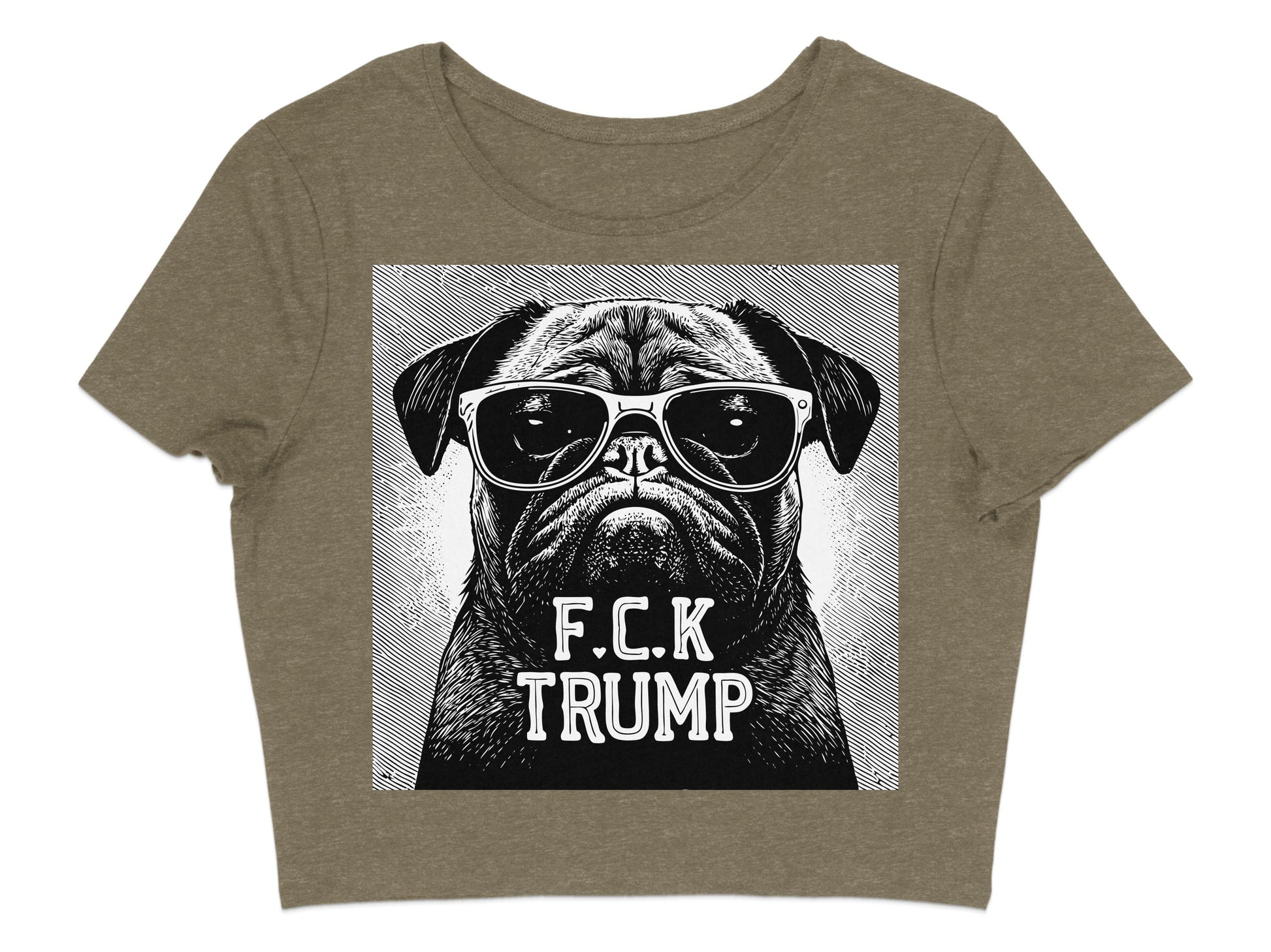 F C K Trump Graphic Pug T Shirt Statement product