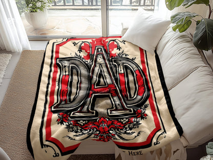 Cozy Personalized DAD Design Blanket Great Gift Product