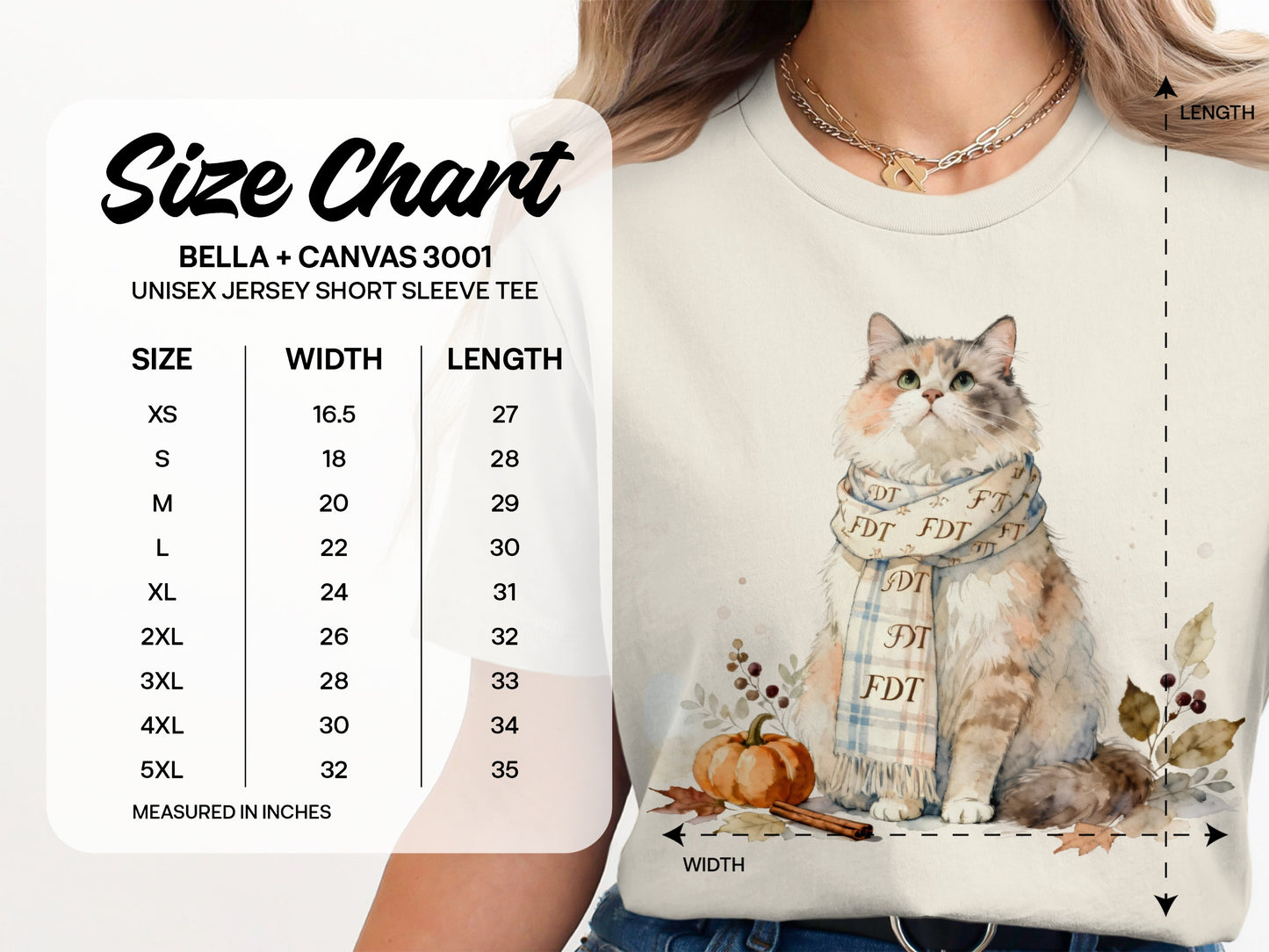 Cute Cat with Scarf Graphic Short Sleeve Tee