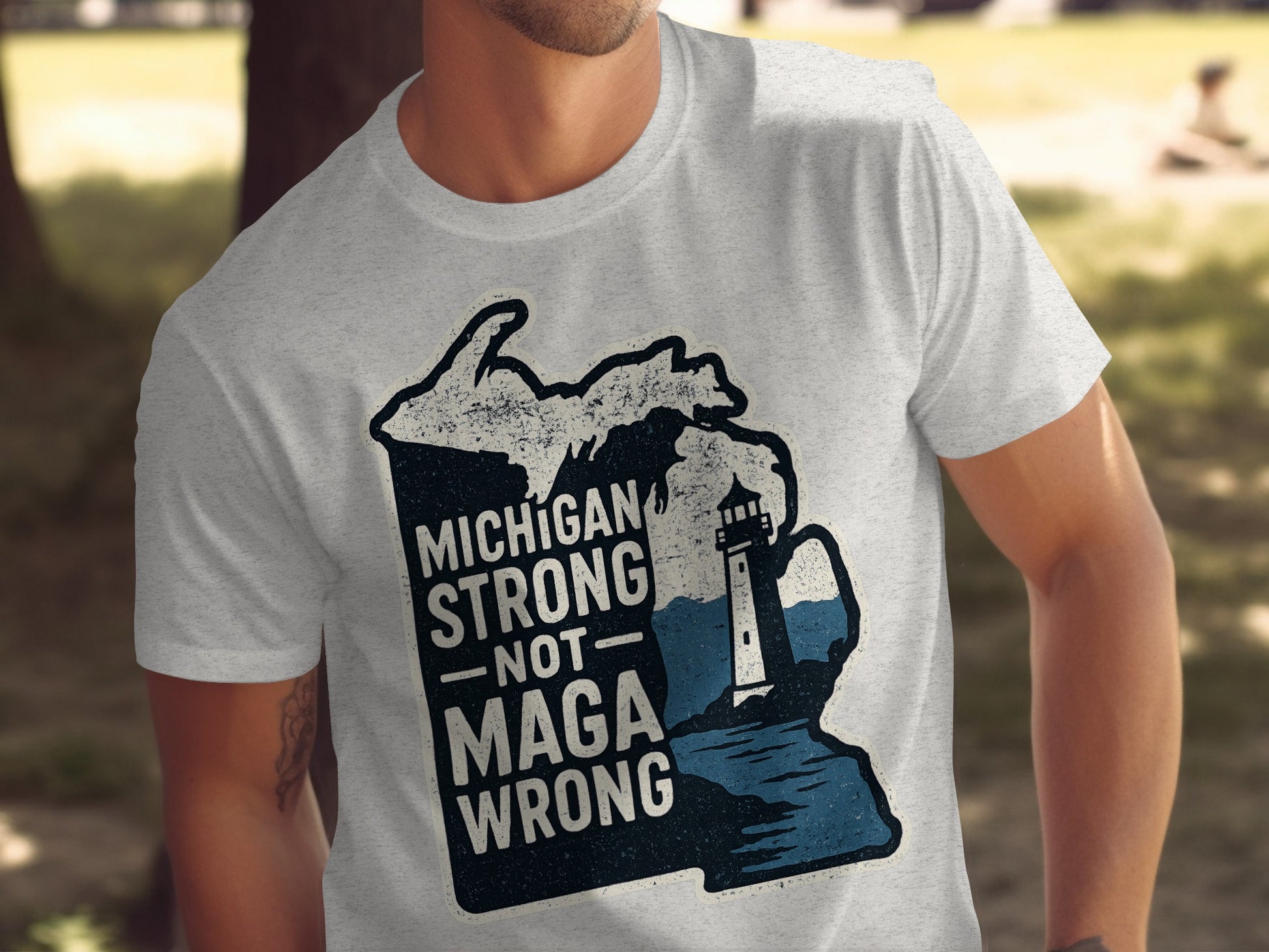 Michigan Strong Not Maga Wrong T-shirt product