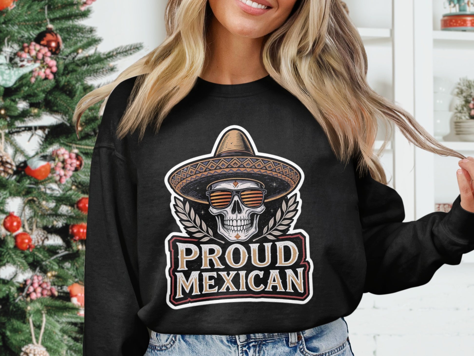 Proud Mexican Skull with Sombrero Graphic product