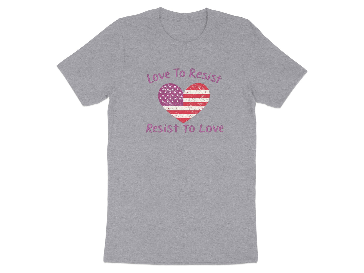 Love To Resist Resist To Love Heart T-Shirt