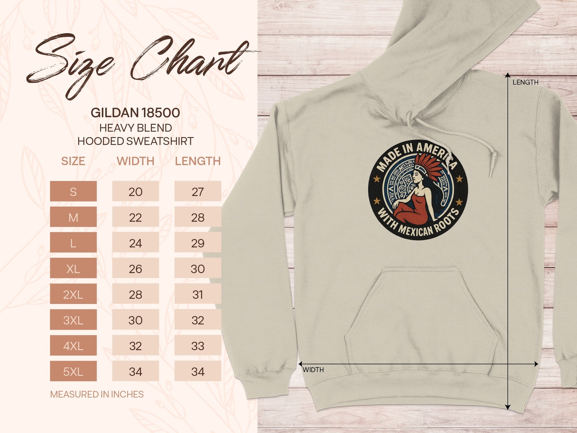 Made in America with Mexican Roots Hooded Sweatshirt product