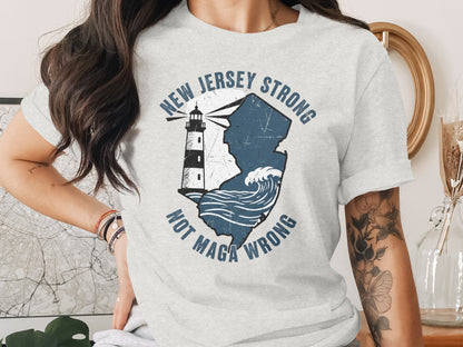 New Jersey Strong Not Maga Wrong Shirt product type