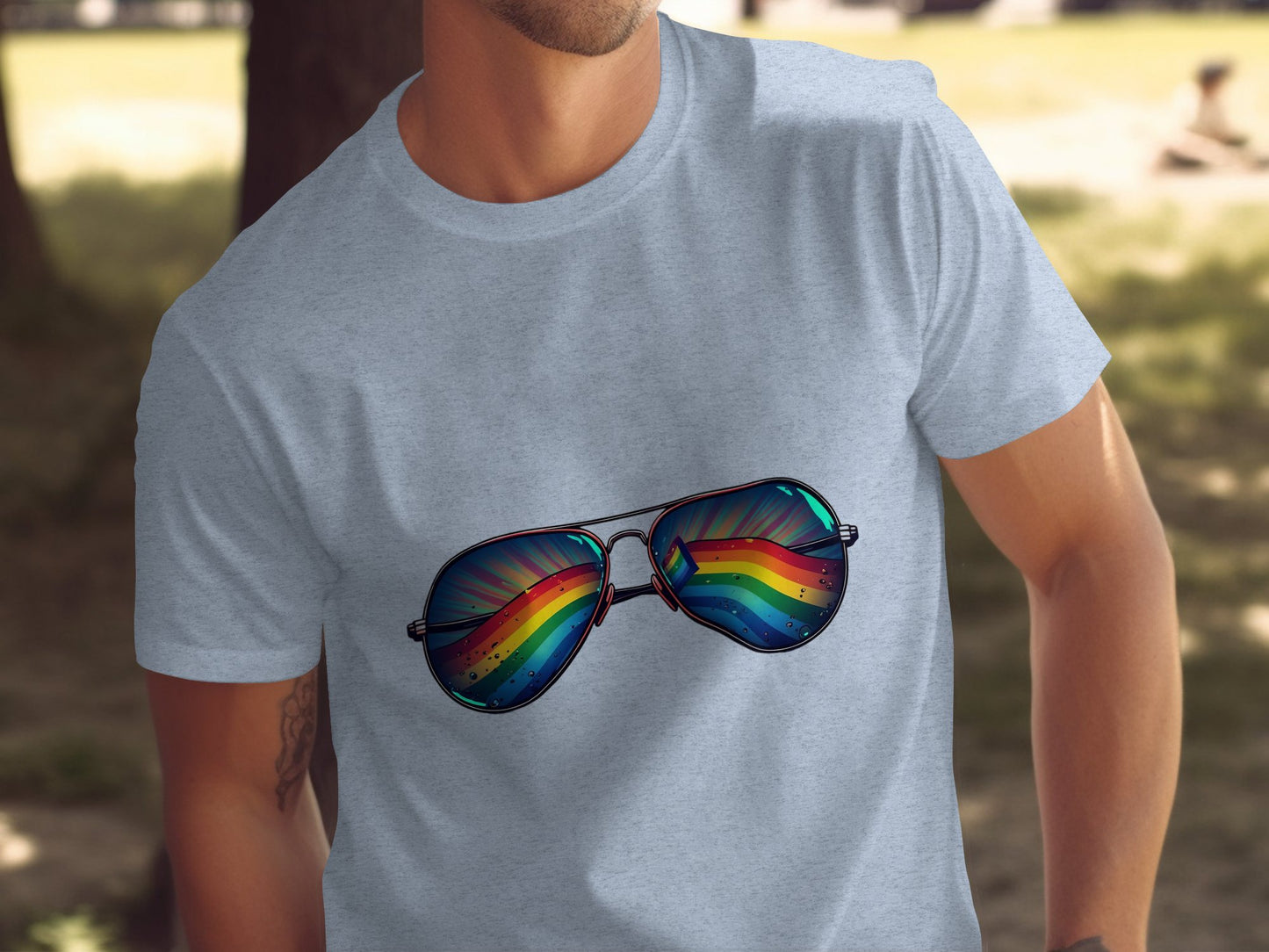 Stylish T-Shirt with Sunglasses Graphic Design product