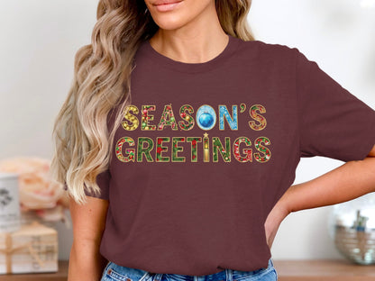 Festive Season's Greetings Holiday T-Shirt