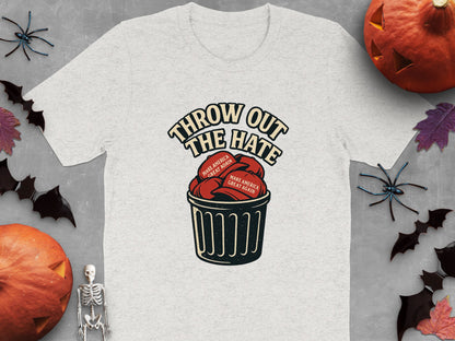 Throw Out The Hate Trash Can Graphic Shirt product