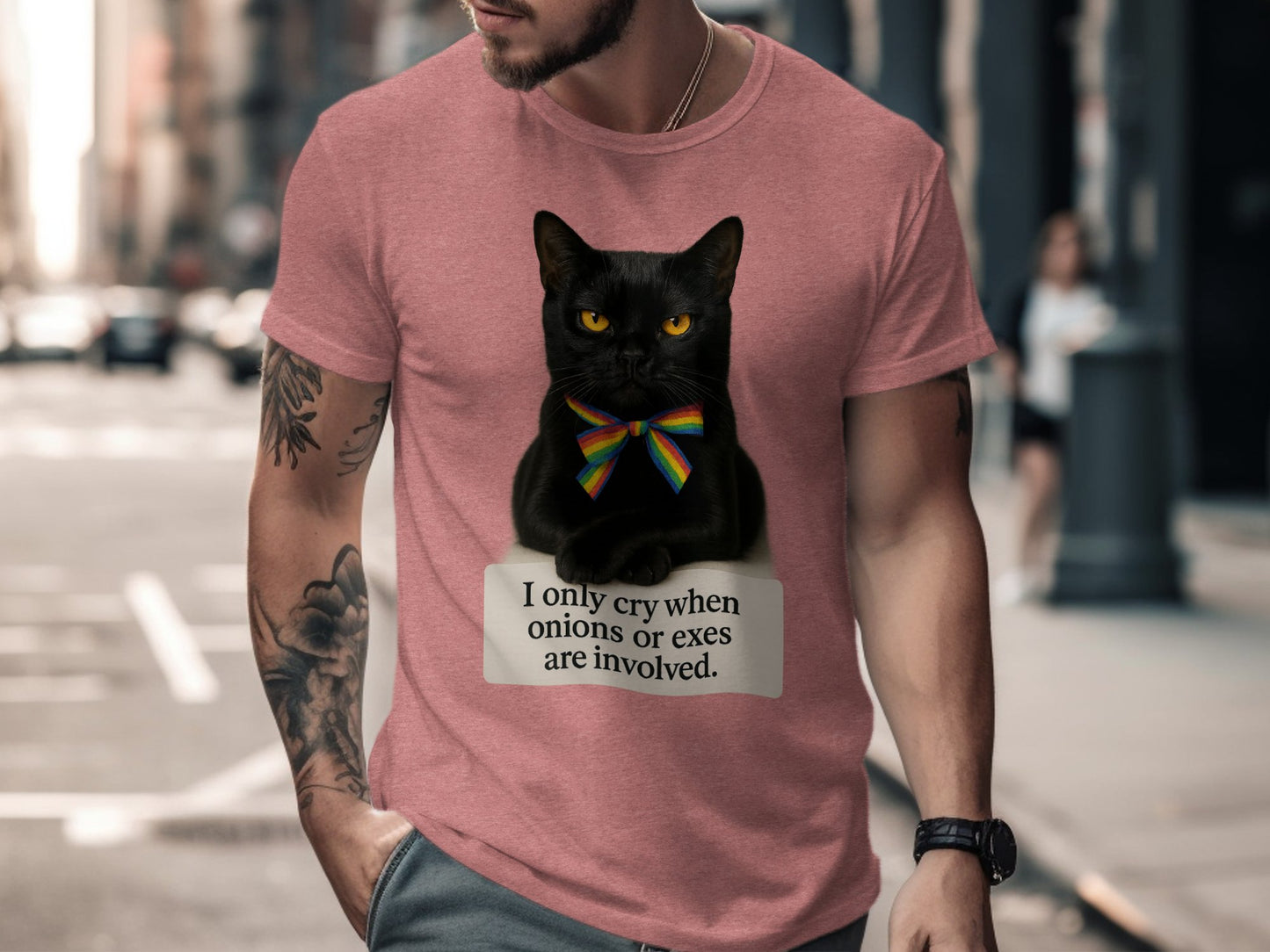 Cat Graphic Tee I Only Cry When Onions Or Exes Product Type