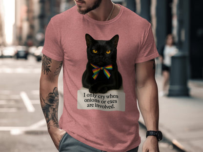Cat Graphic Tee I Only Cry When Onions Or Exes Product Type