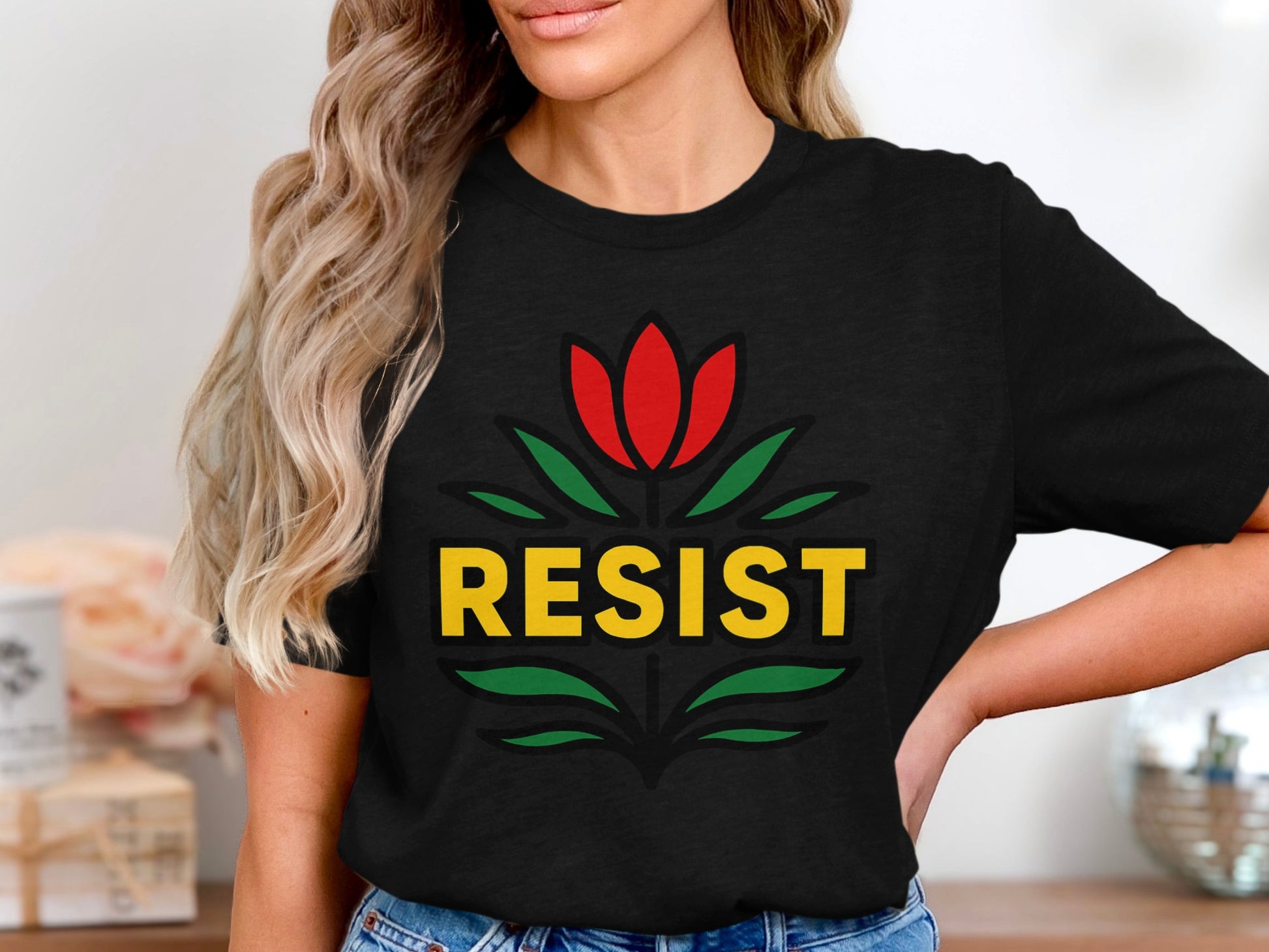 Resist Floral Graphic Tee Shirt product type