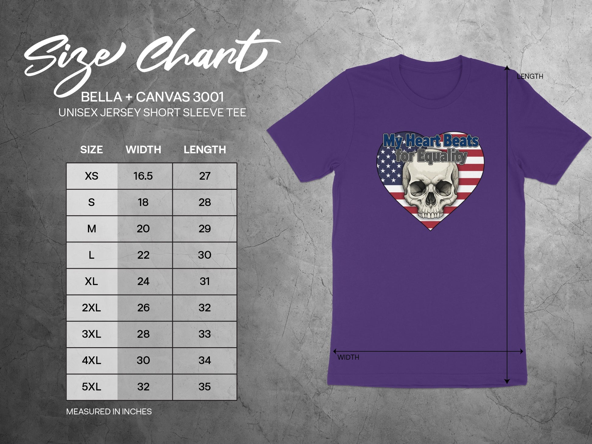 My Heart Beats for Equality Skull Graphic Tee
