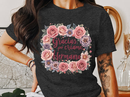 Gracias Por Cuidarme Hermana Floral Shirt product type