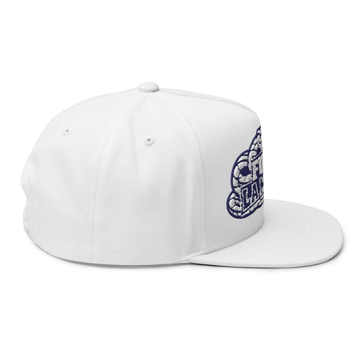 Embroidered Snapback Hat with Bold Graphic Design