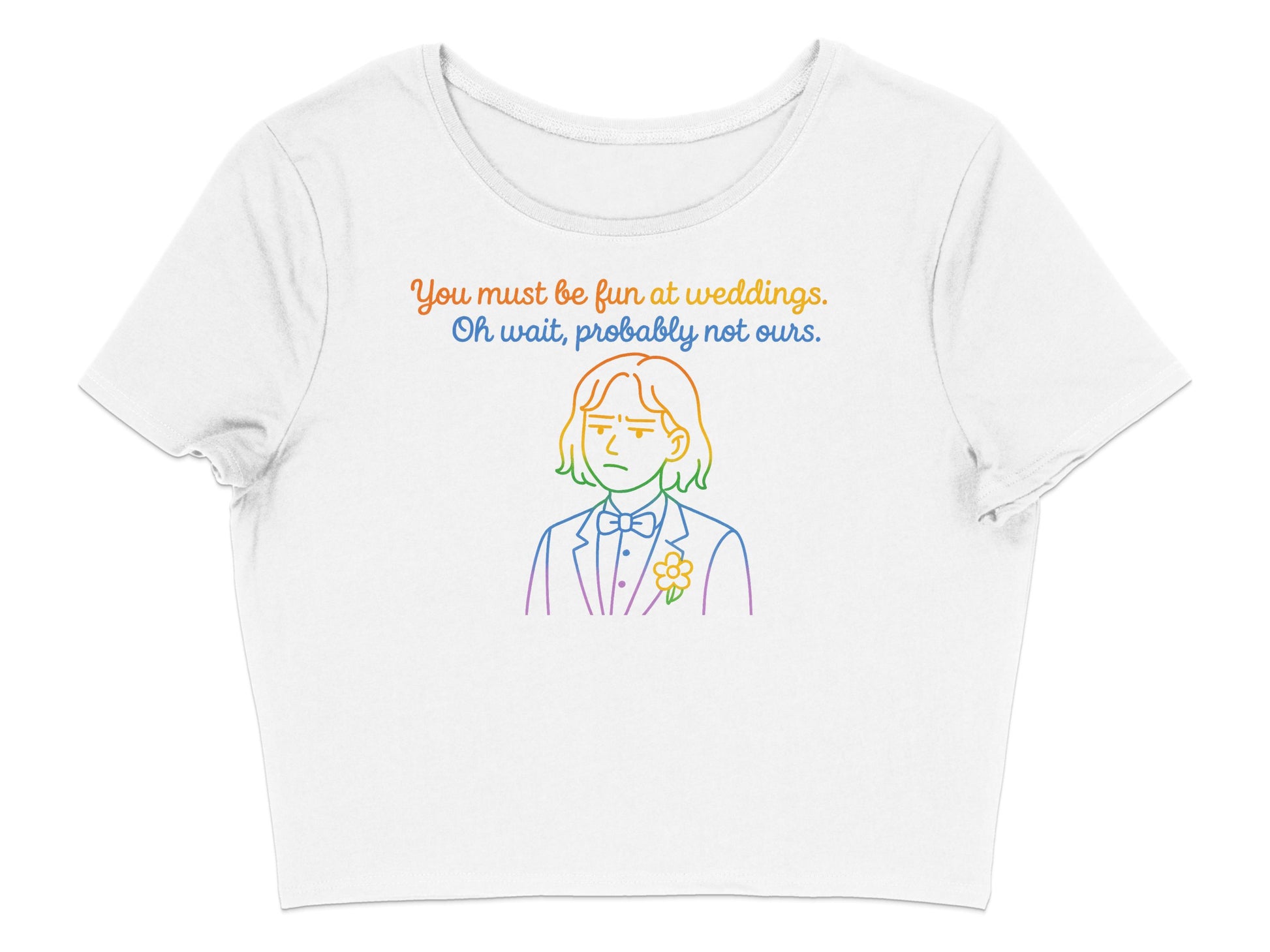 Fun Sarcastic Wedding Humor Cropped Shirt product type