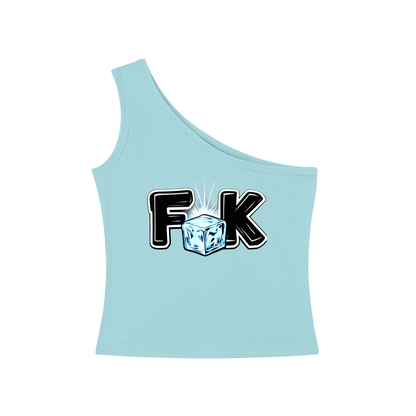 Fuck Ice Tee Women's One-Shoulder Crop T-Shirt