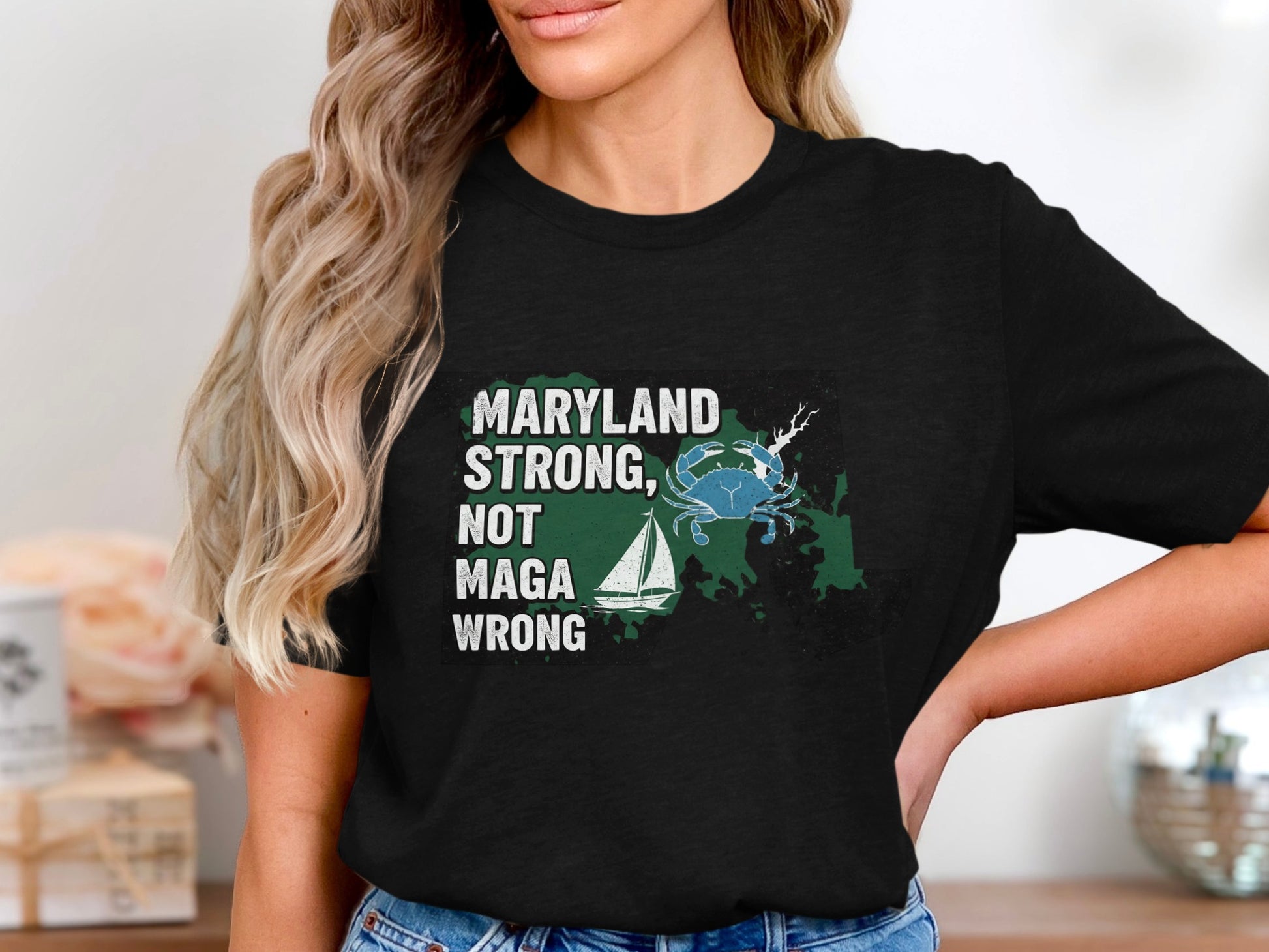 Maryland Strong Not MAGA Wrong Graphic T-Shirt product