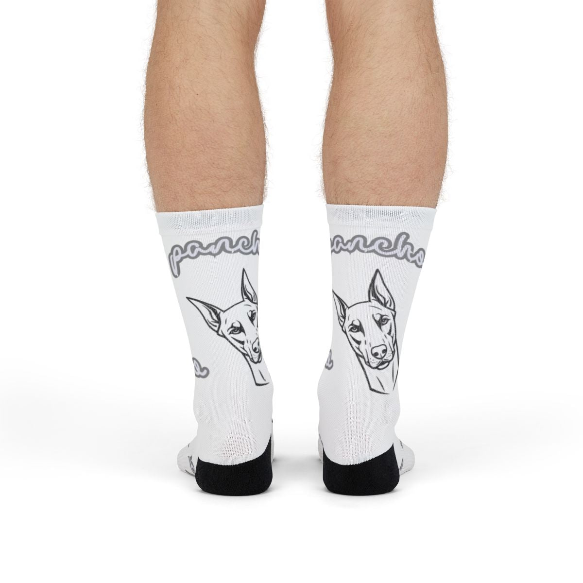 Dog Face Print Crew Socks for Men and Women Novelty Item