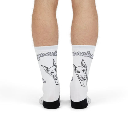 Dog Face Print Crew Socks for Men and Women Novelty Item
