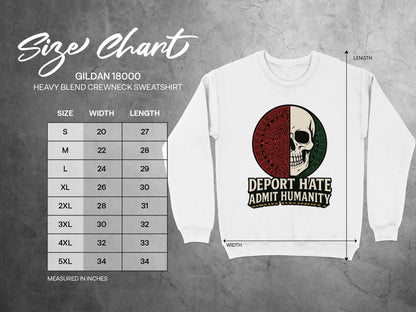 Deport Hate Admit Humanity Heavy Blend Sweatshirt Product