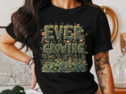 Ever Growing Floral Design Graphic T-Shirt product