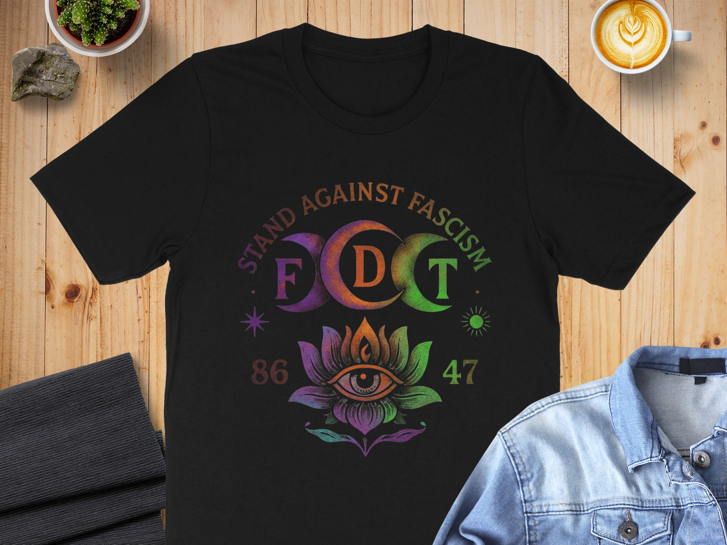 Stand Against Fascism Eye Pattern T-shirt Product