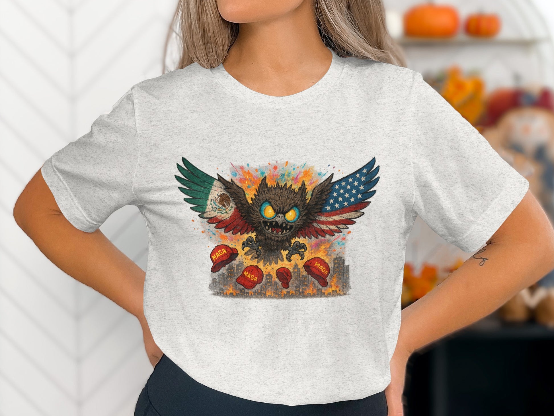 Festival Explosion Owl Print T-shirt product type