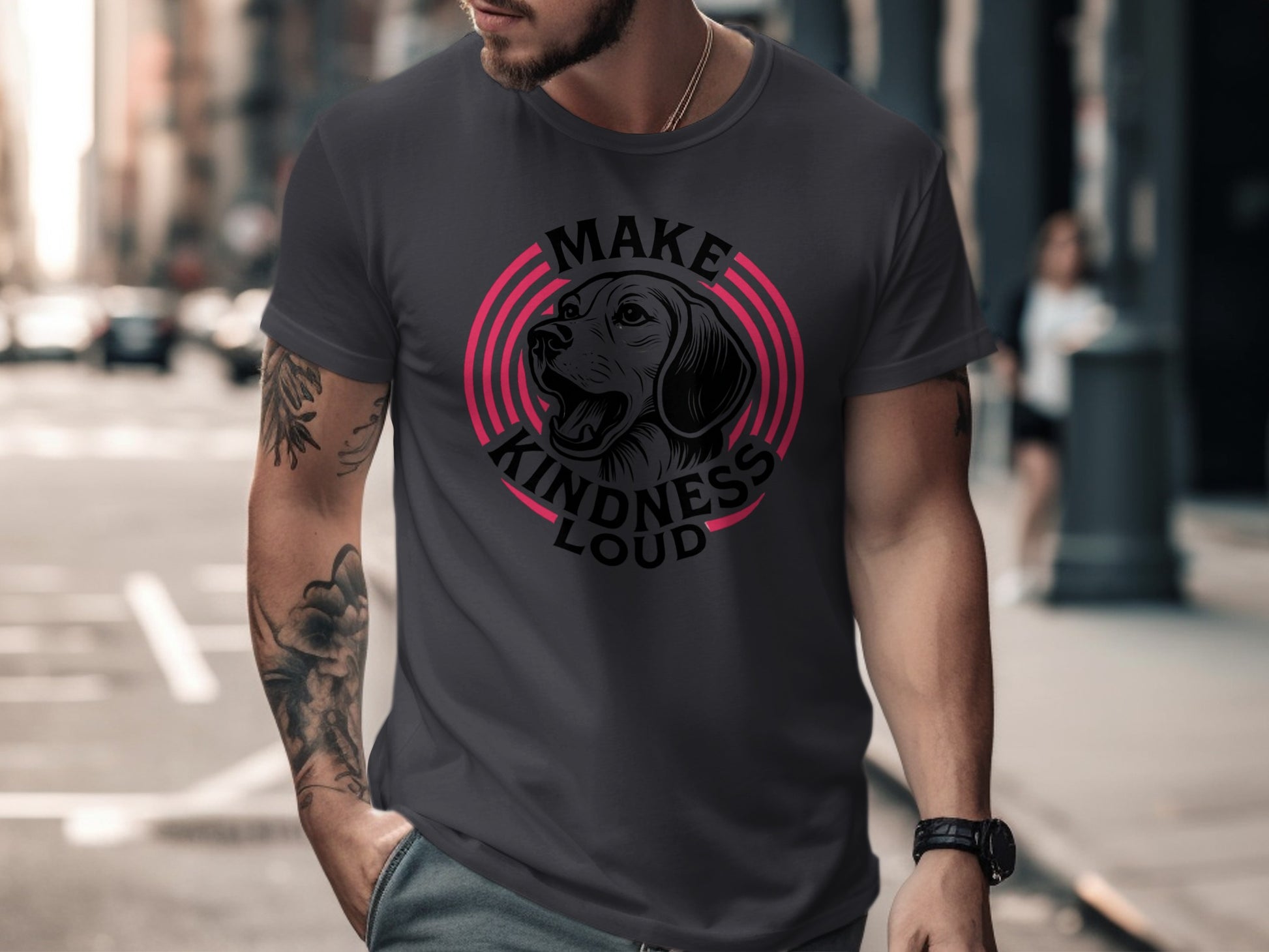 Make Kindness Loud Design Men's Graphic Tee Shirt