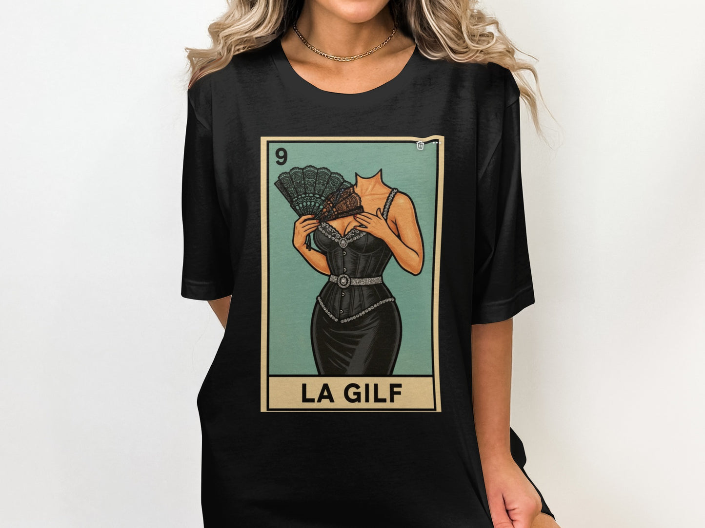 Stylish LA GILF Tarot Card Graphic Print T-shirt product