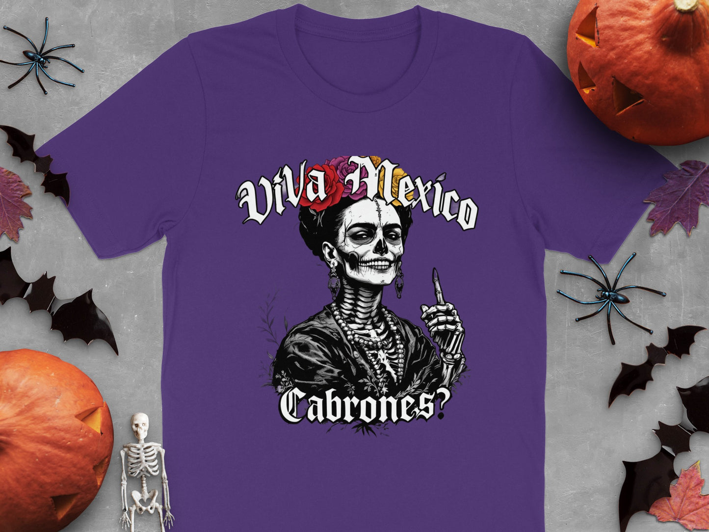 Viva Mexico Cabrones Skeleton Frida T-shirt product
