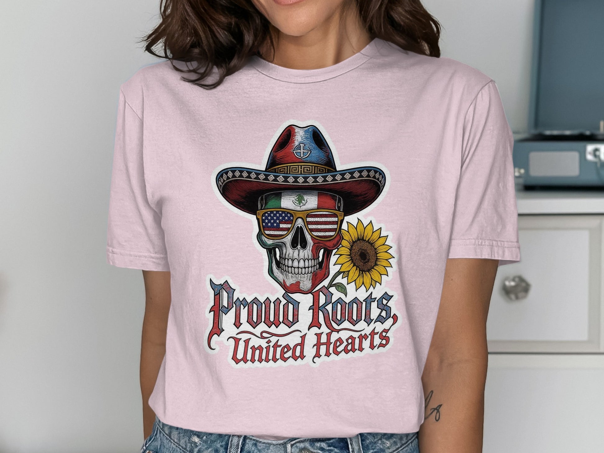 Proud Roots United Hearts Skull Graphic T-shirt product