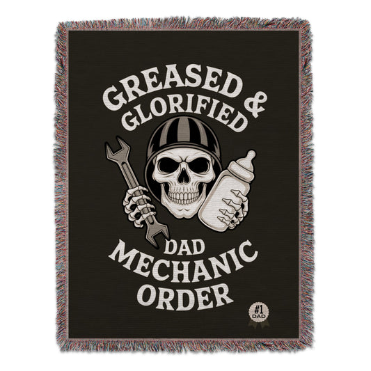 Greased and Glorified Dad Mechanic Order blanket product