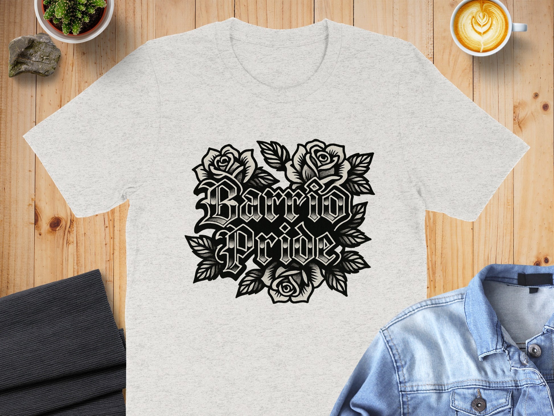 Barrio Pride Graphic Tee with Rose Design product type