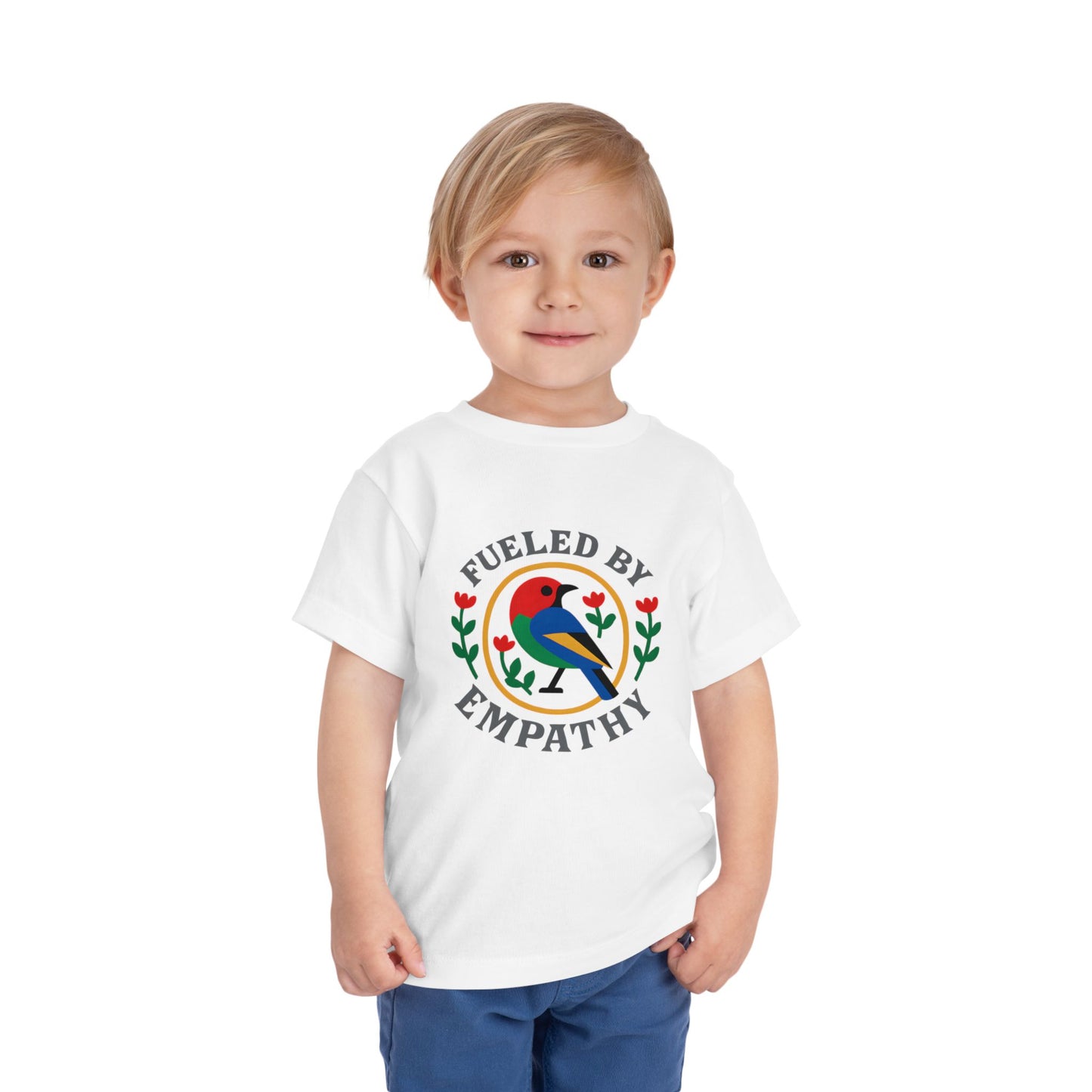 Empathy Bird Toddler Tee - Cute Short Sleeve Shirt for Kids, Gift for Birthdays, Encouraging Apparel, Toddler Fashion