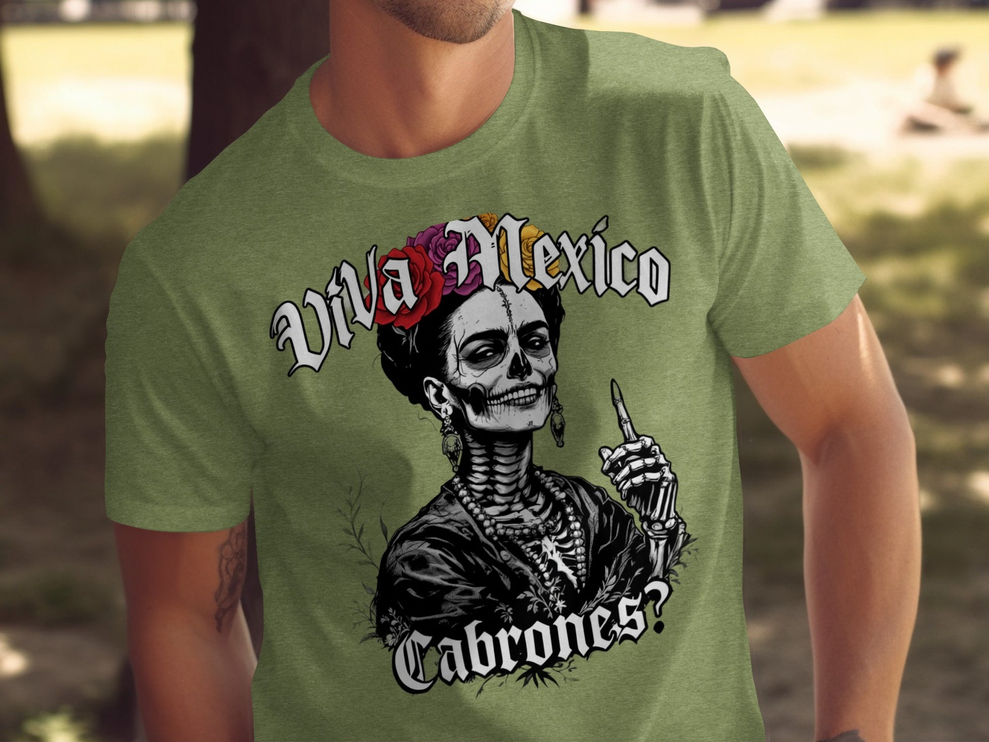 Viva Mexico Cabrones Skull T-Shirt product type